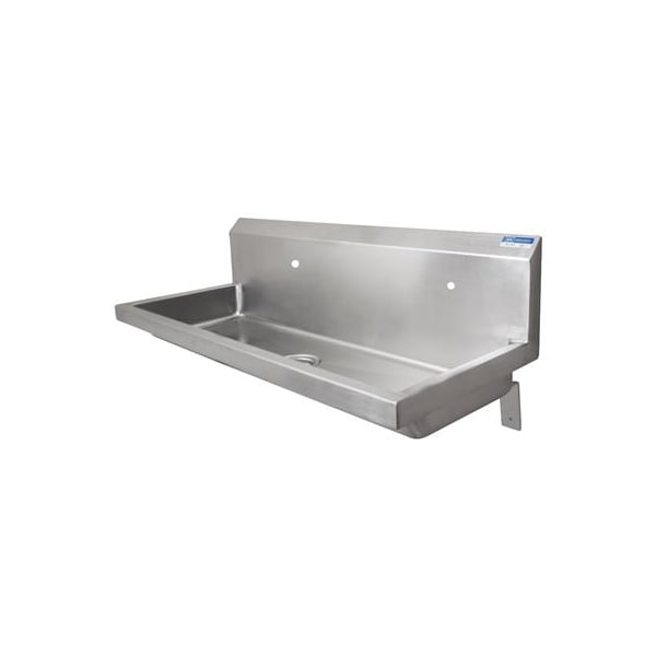 Bk Resources 48" Wall Mount Two Station Handwash Sink with Single Hole Splash Mount MSHSA-48W1 - main